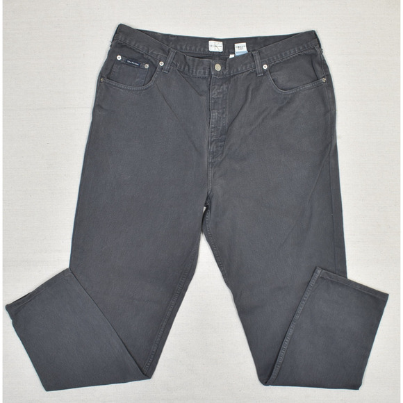 Calvin Klein Other - Calvin Klein Men's Skinny Jeans Zip Solid 100% Cotton Gray Size 40x32 Vintage